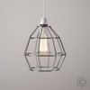 MiniSun | Contemporary Polished Chrome Basket Ceiling Light Shade |
