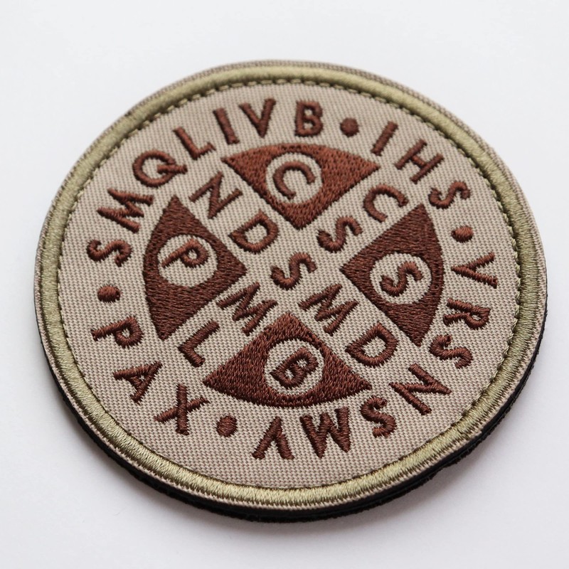 Saint Benedict Medal Patch, Velcro (Velcro/Velcro) Detachable Military Airsoft Embroidered