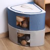 DUDNJC Foldable Storage Bins Cubes Boxes with Lid, Triangle Corner