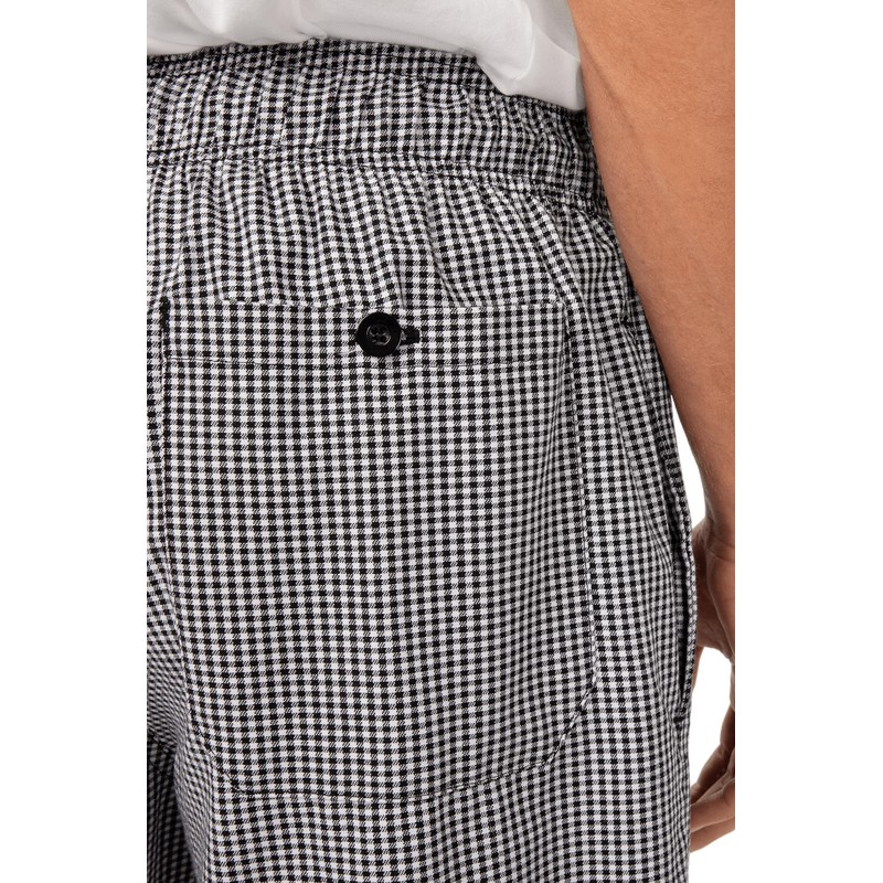Chef Works Men's Essential Baggy Zip-Fly Chef Pants, Small Check,