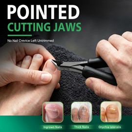 BALUCA Straight Edge Toenail Clippers for Thick Nails & Ingrown Toenails