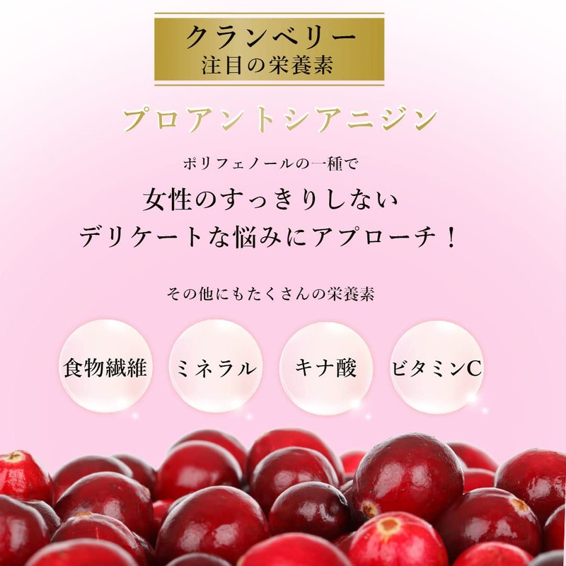 Healthy extract Bee Zin 桜の花エキス入りクランベリーチュアブル 女性のデリケートな部分のお悩みにアプローチ (3)