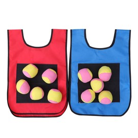 Toyvian 12pcs Stick Ball Vest Dodge Tag Sticky Target Ball Vest Outdoor Game Props for Kids Children