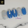 White Winter Handmade Nail Tips - Short Ballerina / 하얀겨울