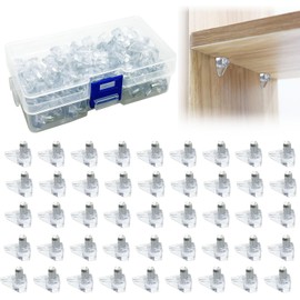100 Pieces Clear Shelf Support Pegs, 5 mm Plastic Cabinet Bracket, Shelf Pins for Furniture Book Shelves Cupboard