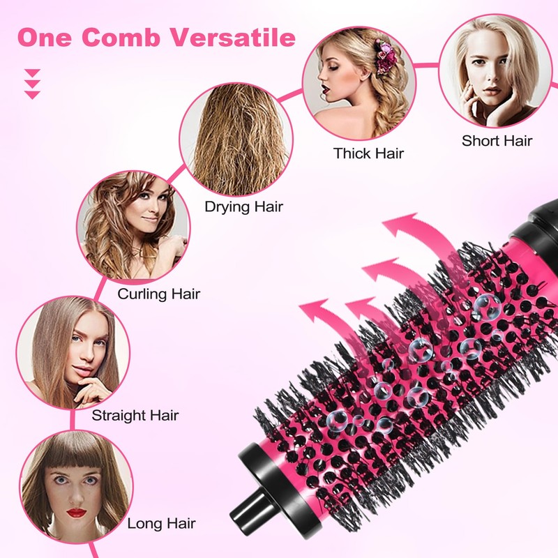 Roundsky 6 Pieces/Set 3 Sizes Removable Curl Curler Brush with