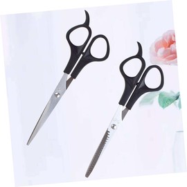 FOMIYES 4pcs Stainless Steel Hair Scissors Professional Thinning and Cutting Shears for Salon and Home Use Includes Straight and Tooth Scissors Resistant for Styling Hair for Men and Women