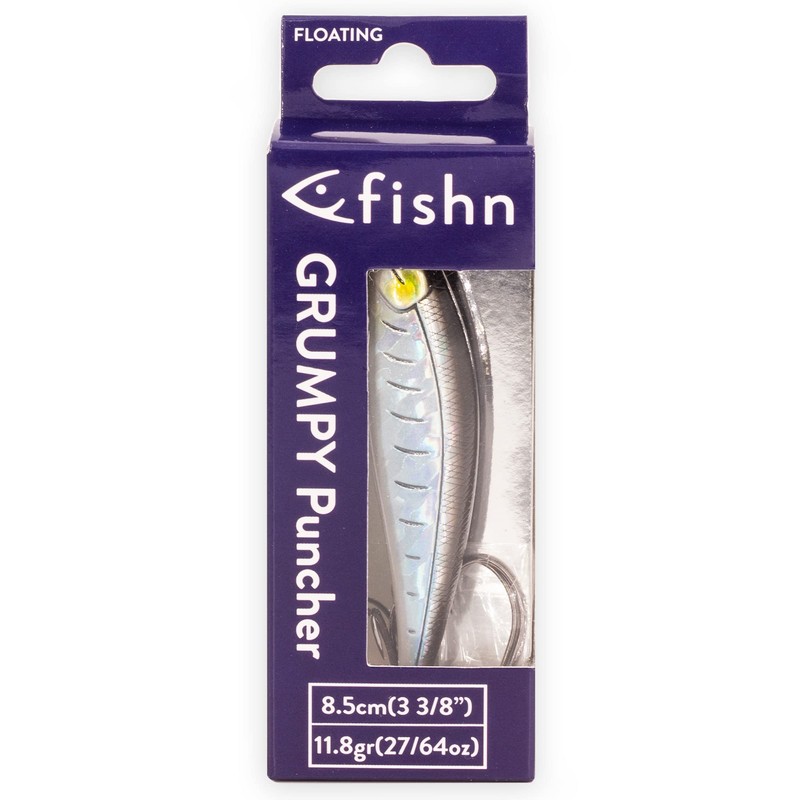 FISHN Grumpy Puncher Wobbler, Floating, Weight: 11.8 g, Length: 8.5