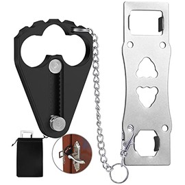 Portable Door Lock,Metal Hotel Door Lock for Travel Extra Door Lock Security Device for Apartment Home School Bedroom Additional Safety and Privacy Lock