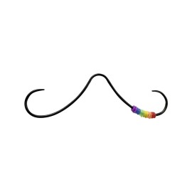 LionGothic 16G Black Mustache Septum Nose Ring Hoops Rainbow O Rings Rollie Fingers Jewelry