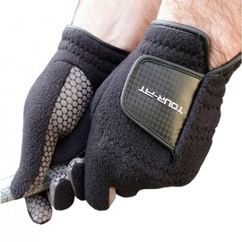 Tour Fit Winter Golf Gloves (Mens Black, Large)