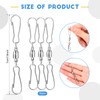 TecUnite 10 Pack Swivel Hooks Clips Smooth Spinning Dual Clip