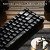 Hkfos XVX Black Shine Through Keycaps, Forged Carbon-Look Cherry Profile