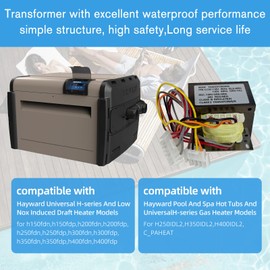 Fesasn Replacement Transformer for Hayward IDXL2TRF1930, 120/240-volt to 24-Volt in AC Transformer for Hayward Heaters, Pool Spa Hot Tub and Universal H Series Gas Heater Voltage Conversion