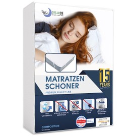 Mattress Protector 90 x 190 cm Waterproof (Set of 2) Oeko-Tex Certified by Dreamzie Breathable Mattress Topper Children