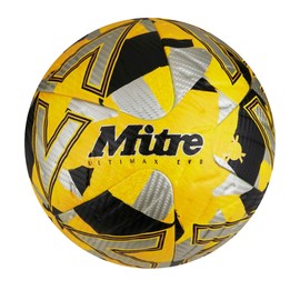 Mitre Ultimax Evo Football | Professional Ball | Responsive Hyperfoam Technology, White/Silver/Black, 5