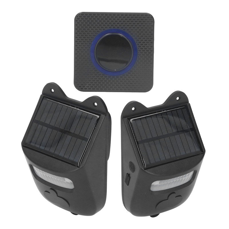 Infrared Sensor Doorbell Solar Driveway Alarm Strobe Light Outdoor Security