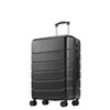 OLIXIS Central Hardside Expandable Luggage with Spinner Wheels, Black, 20