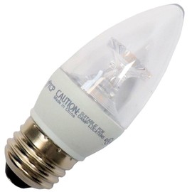 TCP LED4E26B1127K LED Bulb, B11 E26, 4W (25W Equiv.) - Dimmable - 2700K - 200 Lm.
