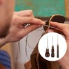 Pack of 3 Awl with Wooden Handle Puncher Leather Tool