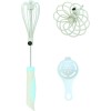 unbrended Hand Push Egg Beater Spin Whisks + Separator –