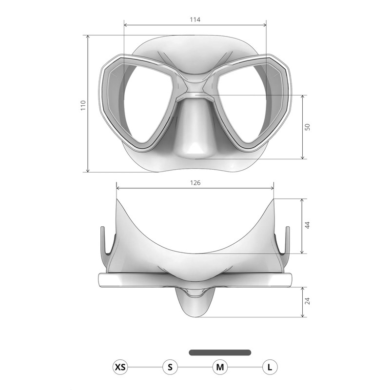 SALVIMAR Trinity Unisex Adult Mask, Blue