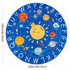 Round ABC Kids Rug,5.2 Ft Soft Circle Alphabet Playroom Rug,Washable