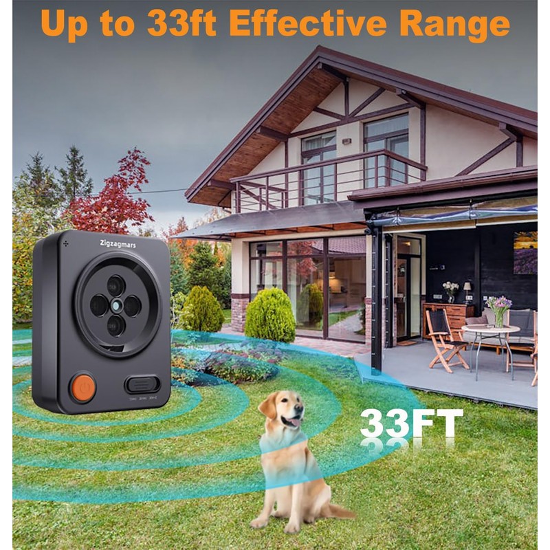 Zigzagmars Anti Barking Device for Dogs, Ultrasonic Dog Barking Control
