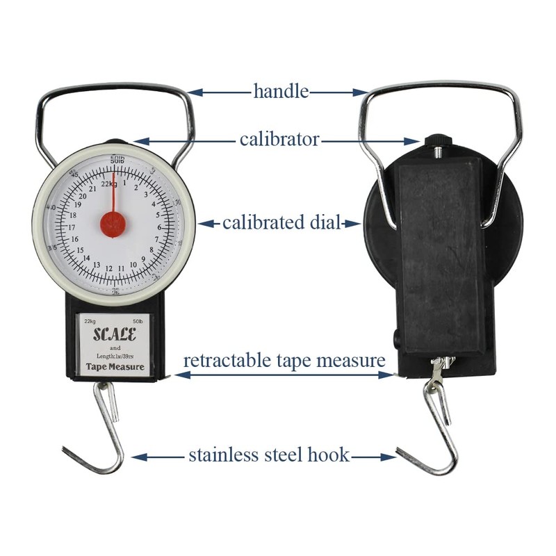 Mechanical Hanging Scale Multi-Purpose Portable Spring Dial Weight Scale with