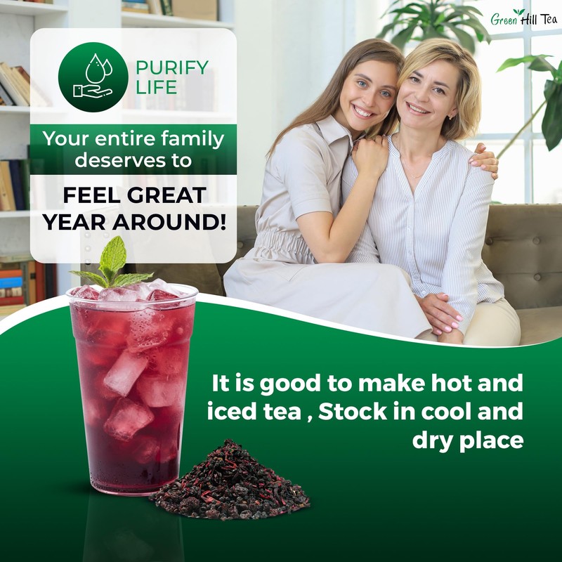 Green Hill Tea Elderberry Herbal Tea - Fruit Herbal Tea