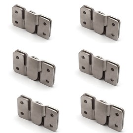 nuumee Stainless Steel Flush Mount Bracket,Heavy Duty Interlocking Picture Hanging, Wall Mount Interlocking Z Clip Hook for Pictures, Mirrors Frames Hanging (6 pairs ) (Large)