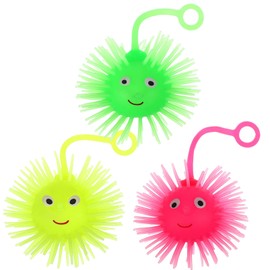 Gadpiparty 5 Pcs LED Puffer Ball Glowing Puffer Balls Sea Urchin Puffer Balls Spiky Sensory Toy Fidget Balls Light Up Puffer Mouse Responsive Ball for Kids Party Supplies