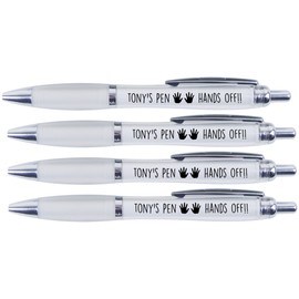 Tony's Pen Hands Off!!, 4 Printed PENS for Tony