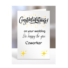 Congratulations on your wedding card for Coworker, gifts for men, women, him, her, male, female, presents for christmas, A5-195_65