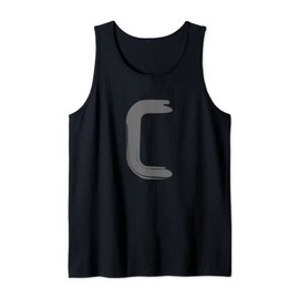 Creative Bold Dark Grey Letter C - Alphabet - Marker Design Tank Top