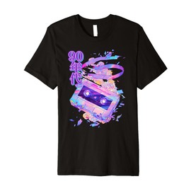 Retro 90s Cassette Tape Y2K Pastel Aesthetic Anime Vaprowave Premium T-Shirt