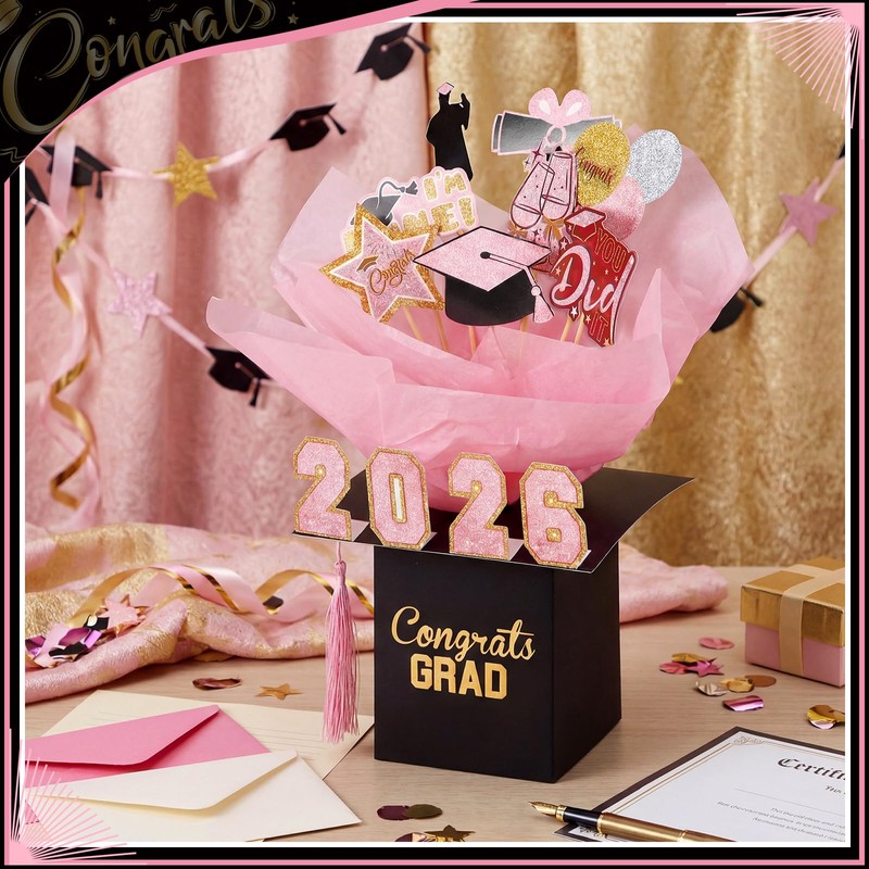 4 Sets 95 Pcs 2026 Graduation Table Decorations Congrats Grad