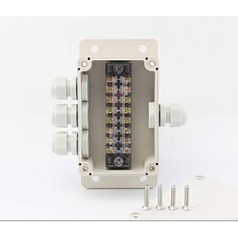 Vogueing Tool M16 Threaded IP65 Waterproof Electrical Junction Box External Housing Coupler 100x68x50mm 1" to 3 Outlets White