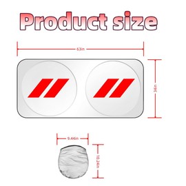 Foldable Windshield Sunshade Compatible with Charger Challenger Durango Ram Dodge Charger Sun Shade Prevent The Interior Temperature from Getting Too high(red)