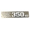 Maximum Load Capacity Plate: 77.2 lbs (350 kg) (Aluminum Stripe)