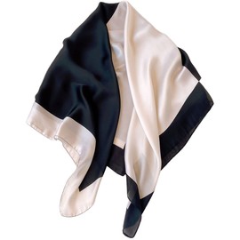 MAIRY Bandana Silk Feeling Scarf Hair Wrap for Sleeping Satin Head Scarf Lightweight Fashion Neckerchief Square 90CM Satin Hijab Scarfs for Women,90008