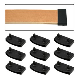 hifrom Slatted Frame Brackets Bed Slatted Frame Caps 20 Pieces Slatted Frame Holder 53 mm Side Brackets Bed Slat Holder Sets for Beds Connection Accessories Single Double Beds, Black (20)