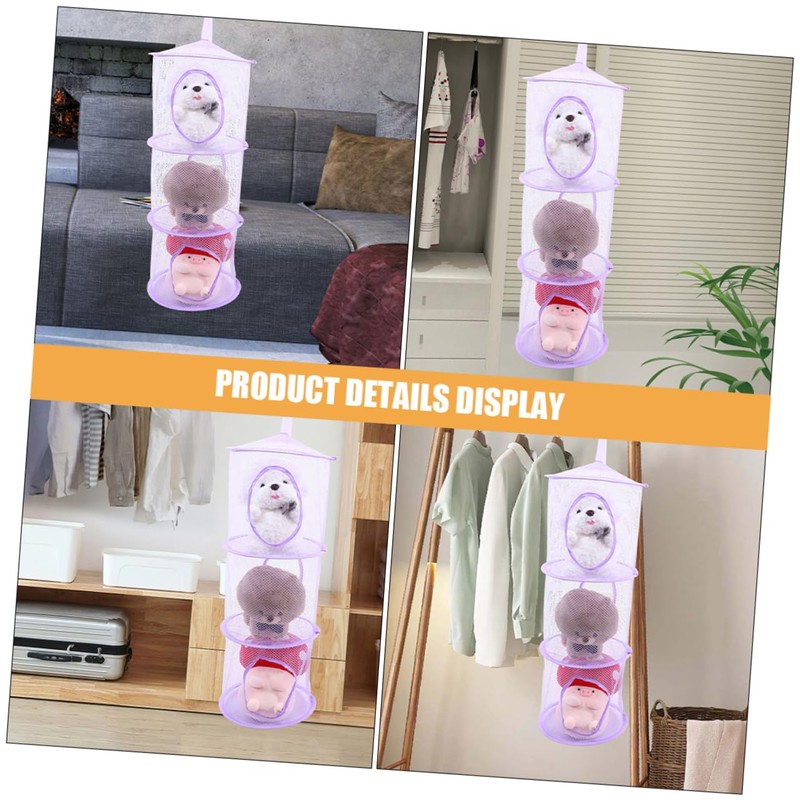 SUPVOX 4pcs Hanging Storage Net for Animals Durable Mesh Organizer