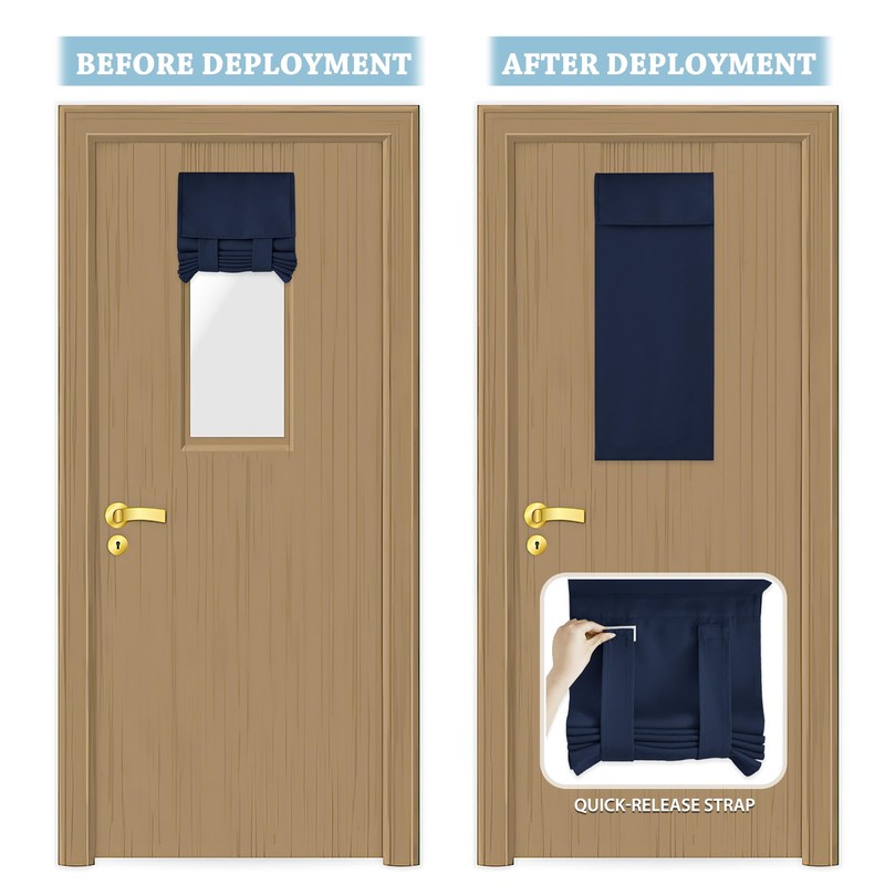 RYB HOME Classroom Door Window Cover, Blackout Shades for Classroom