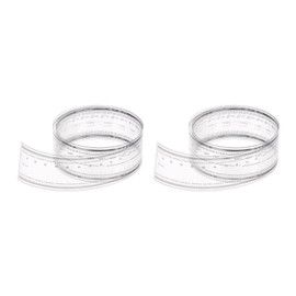 HARFINGTON 2pcs Film Flexible Ruler 80cm 0.1mm Scale with R Angle & Width Lines PET Plastic Folding Straight Ruler Calibration Soft Ruler Measuring Tool for Factory, Transparent