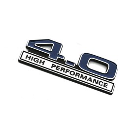 2pcs 4.0 Liter V6 High Performance Engine Emblems Badge 3D Decals Stickers Cars Trucks (Chrome Blue)