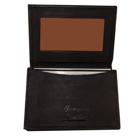 Improving Lifestyles® Leather Zipped Travel Toiletry Bag Black Unisex RLIL3268BK