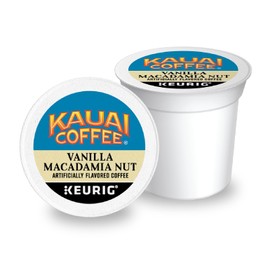 Kauai Coffee K-Cup Pods for Keurig Brewers – Arabica Coffee, 10% Hawaiian – Medium Roast, Vanilla Beans with Toasted Macabamia Nuts – Vanilla Macadamia Nut, 1 Pack of 48 Single Serve K-Cups