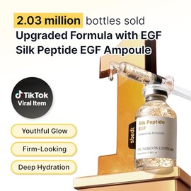 SUNGBOON EDITOR Glow - Ampolla de péptido de seda de colágeno profundo intensivo EGF, suero de péptidos de cobre para cara con múltiples péptidos, sue