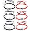 Finrezio 6 Stück Nazar Boncuk Armband Hamsa Geflochtene Armbänder Kabbalah